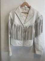 St. Vincent The Nowhere Inn White Fringe Jacket