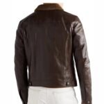 Stacy Shearling Trimmed Textured Leather Jacket