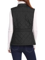 Stand up Collar Lightweight Black Quilted Vest