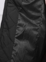 Stand up Collar Lightweight Black Quilted Vest