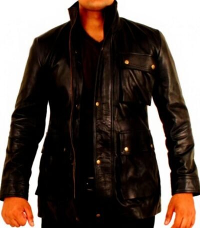 Star Trek Into Darkness Admiral James T. Kirk Black Leather Jacket