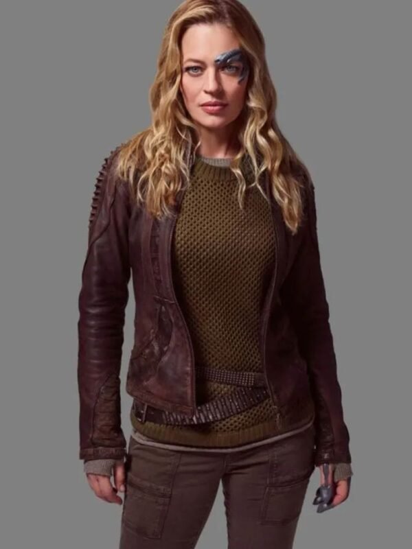 Star Trek Picard Jeri Ryan Leather Jacket