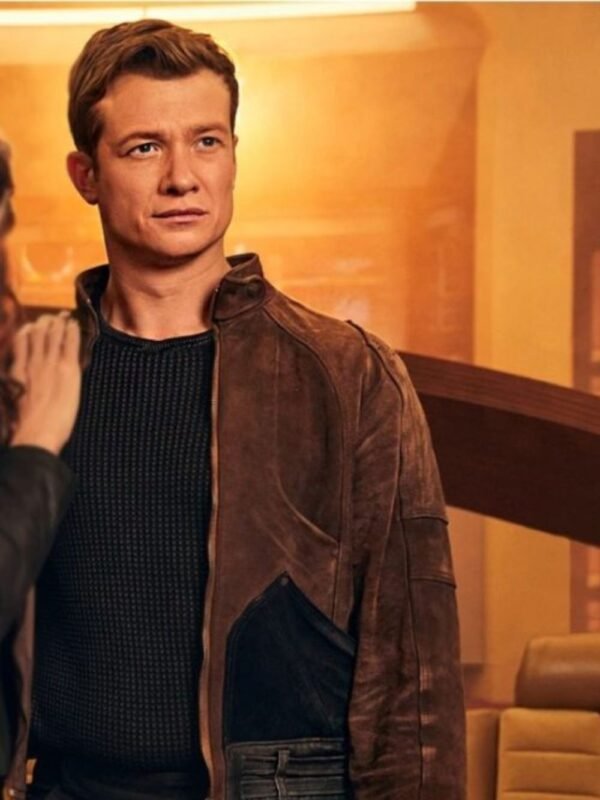 Star Trek Picard S03 Ed Speleers Brown Suede Jacket