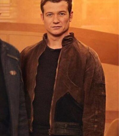 Star Trek Picard S03 Ed Speleers Brown Suede Jacket