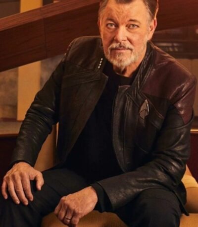 Star Trek Picard S03 Jonathan Frakes Leather Jacket