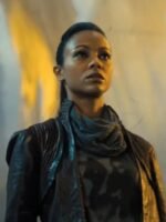 Star Trek into Darkness Zoe Saldana Black Leather Jacket