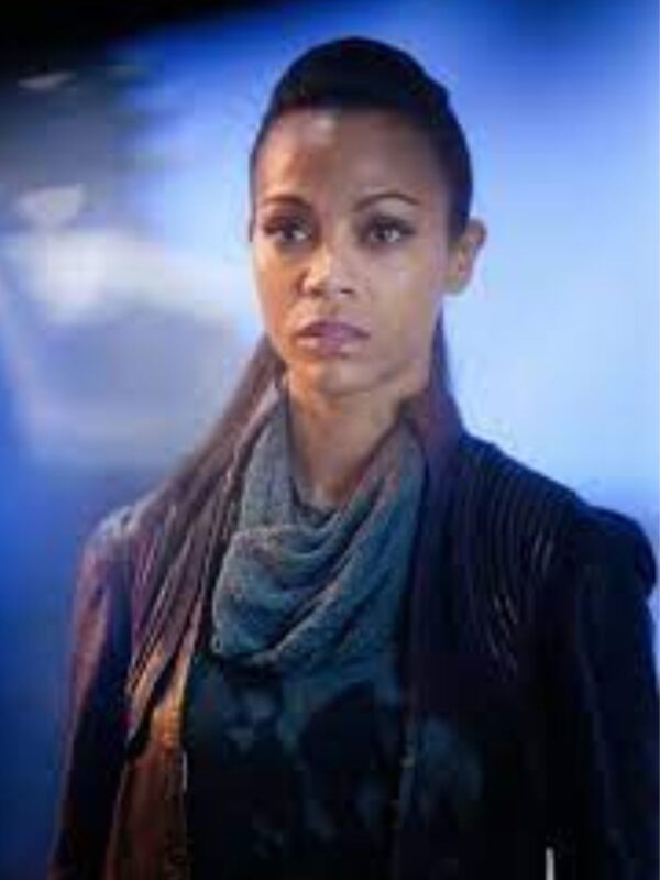 Star Trek into Darkness Zoe Saldana Black Leather Jacket