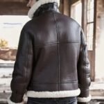 Stephen Dark Coffee Brown SF Shearling Jacket