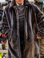 Steve Martin Only Murders In the Building Black Long Fur Coat