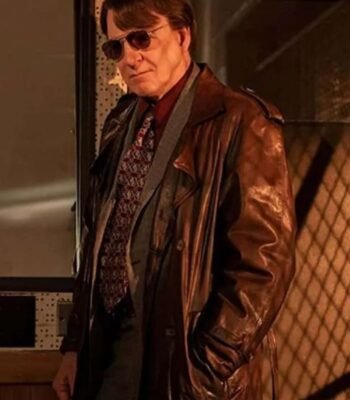 Steve Martin Only Murders in the Building Leather Brown Coat