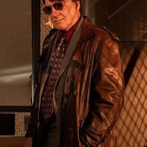 Steve Martin Only Murders in the Building Leather Brown Coat