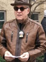 Steve Martin Only Murders in the Building S02 EP04 Brown Leather Jacket