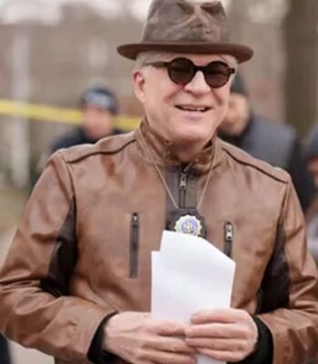 Steve Martin Only Murders in the Building S02 EP04 Brown Leather Jacket