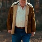 Stranger Things Merril Brown Shearling Suede Jacket