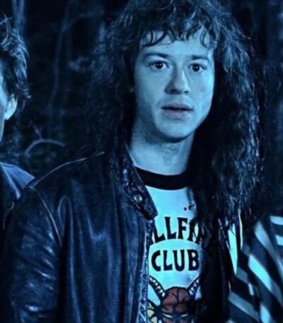 Stranger Things S04 Eddie Munson Black Leather Jacket