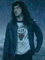 Stranger Things S04 Eddie Munson Black Leather Jacket