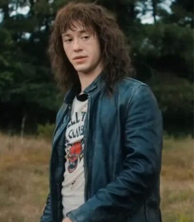 Stranger Things S04 Eddie Munson Black Leather Jacket