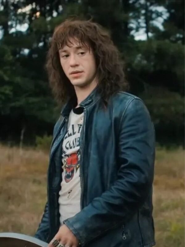 Stranger Things S04 Eddie Munson Black Leather Jacket