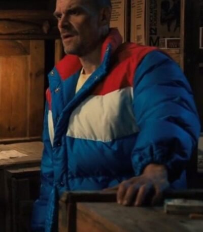 Stranger Things S04 Jim Hopper Blue Parachute Puffer Jacket