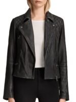 Stumptown Dex Parios Black Quilted Shoulders Motorcycle Jacket