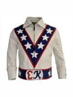 Stunt Performer Daredevil Evel Knievel White Leather Jacket