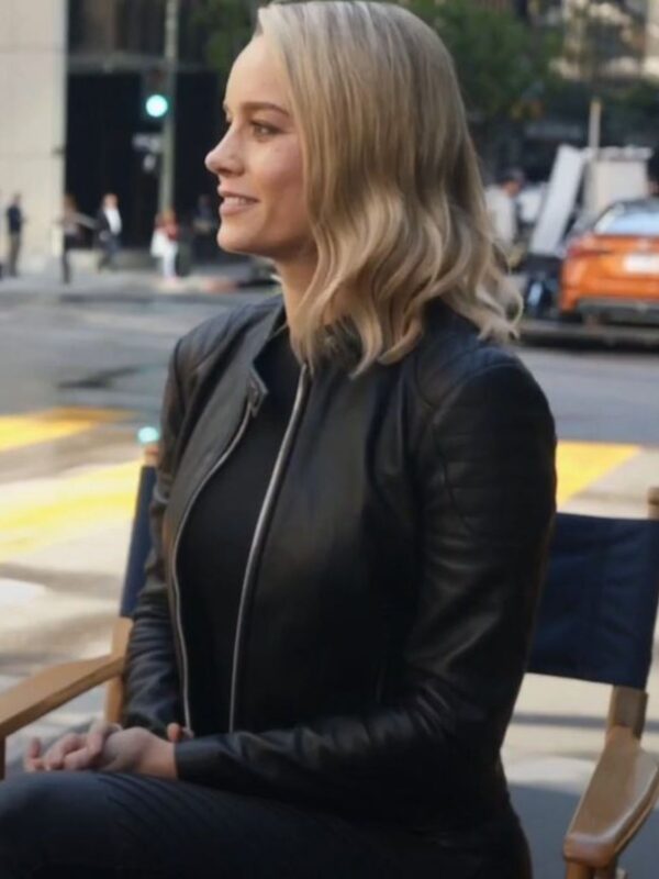 Super Bowl Nissan Commercial Ad Brie Larson Leather Jacket