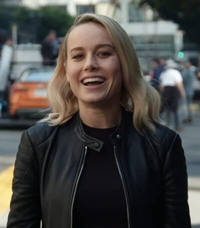 Super Bowl Nissan Commercial Ad Brie Larson Leather Jacket