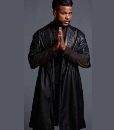 SuperFly Trevor Jackson Black Leather Long Coat