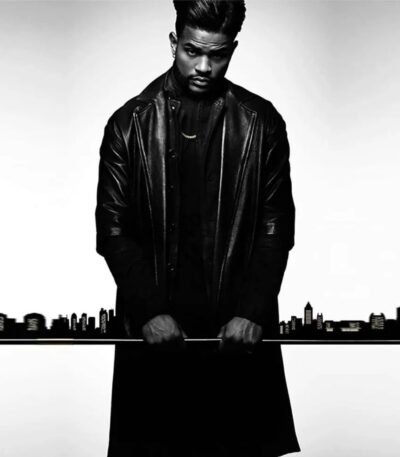 SuperFly Trevor Jackson Black Leather Long Coat