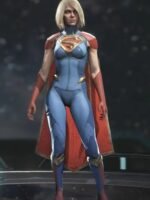 Supergirl Injustice 2 Blue Leather Jacket