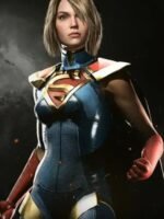 Supergirl Injustice 2 Blue Leather Jacket