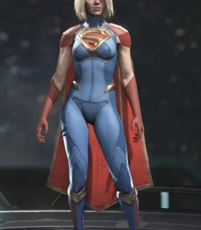 Supergirl Injustice 2 Blue Leather Jacket