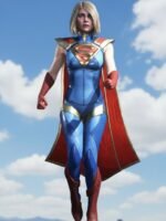 Supergirl Injustice 2 Blue Leather Jacket