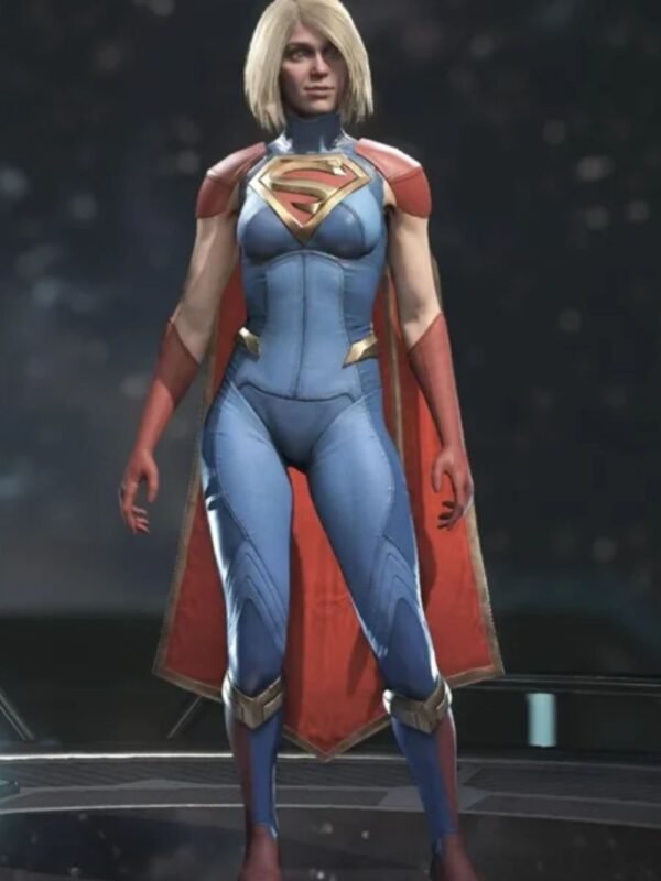 Supergirl Injustice 2 Blue Leather Jacket