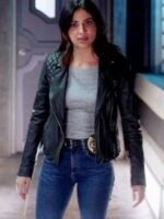 Supergirl Maggie Sawyer Biker Black Leather Jacket
