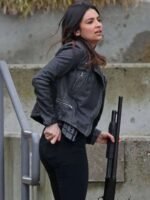 Supergirl Maggie Sawyer Biker Black Leather Jacket