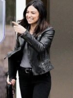 Supergirl Maggie Sawyer Biker Black Leather Jacket