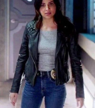 Supergirl Maggie Sawyer Biker Black Leather Jacket