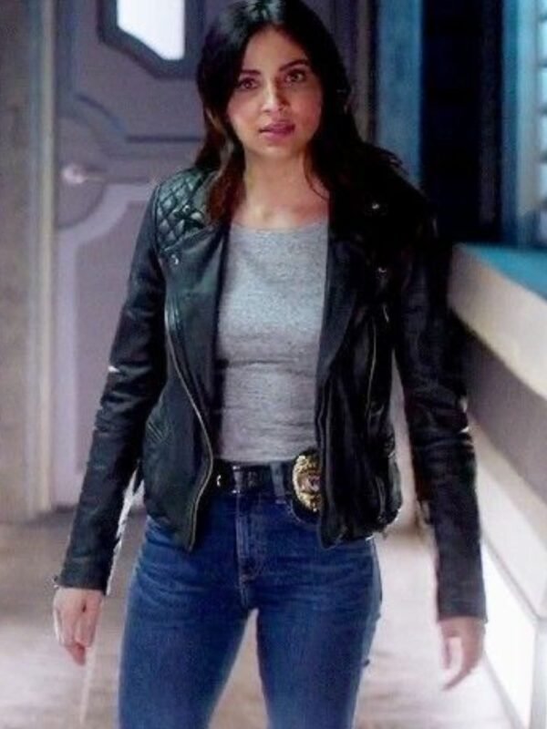 Supergirl Maggie Sawyer Biker Black Leather Jacket
