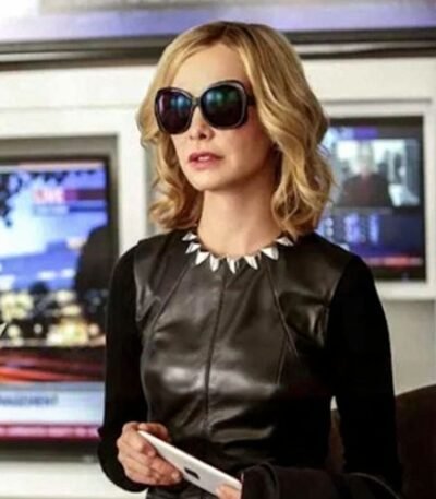 Supergirl S02 Cat Grant Black Leather Jacket