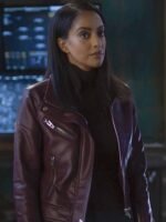 Supergirl S06 Kelly Olsen Maroon Leather Jacket