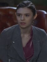 Supergirl S06 Nia Nal Grey Biker Suede Leather Jacket