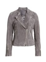 Supergirl S06 Nia Nal Grey Biker Suede Leather Jacket