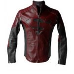Superman Smallville Maroon And Black Leather Jacket