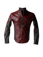 Superman Smallville Maroon And Black Leather Jacket