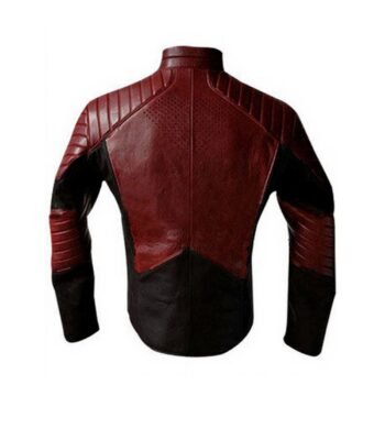 Superman Smallville Maroon And Black Leather Jacket