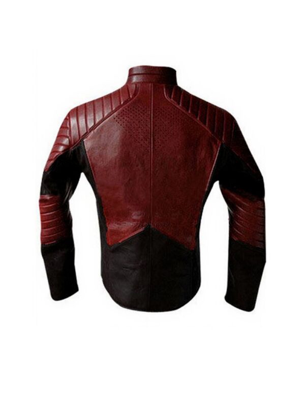 Superman Smallville Maroon And Black Leather Jacket