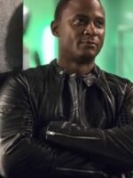 Superman and Lois David Ramsey Cafe Racer Leather Black Jacket
