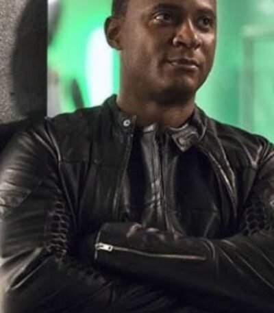 Superman and Lois David Ramsey Cafe Racer Leather Black Jacket