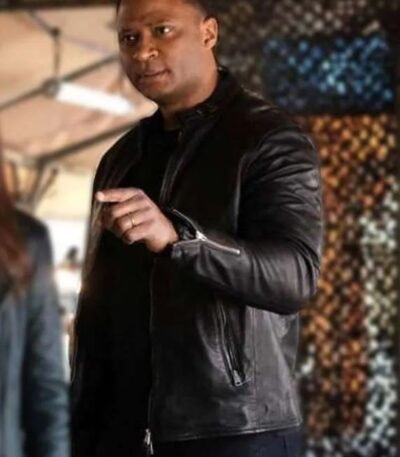Superman and Lois David Ramsey Cafe Racer Leather Black Jacket